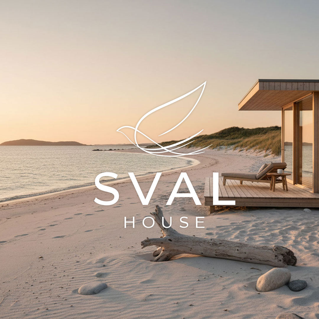 Nordic luxury beach scene